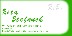 rita stefanek business card